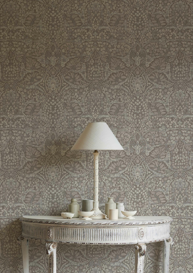 Lewis & Wood Tapete Alhambra 50 in Sugar Almond Beige mit floralem und orientalischem Design - Bild 1