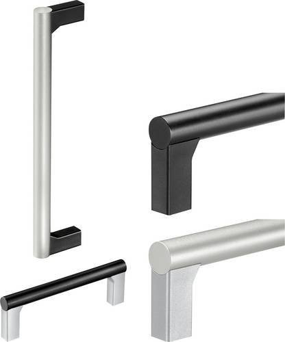 Rohde Universalgriff UR-15.180.B04 Schwarz Matt, 2 Stück, L: 195 mm, B: 15 mm, H: 43,5 mm - Bild 1