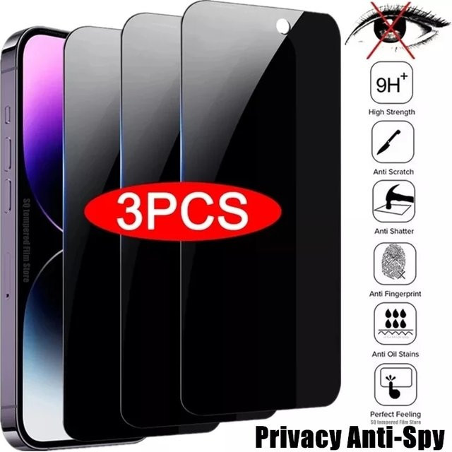 3er-Set Privatsphäre Displayschutzfolie aus gehärtetem Glas für OPPO A5, A9 2020, A57S, A55S, A58X, A57E (4G/5G) - Bild 1