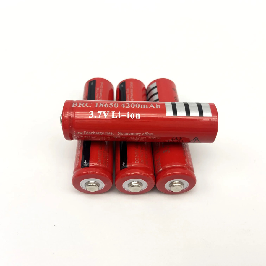 BRC 18650 Lithium-Ionen-Batterie 3,7 V mit 4200 mAh in Rot - Bild 2