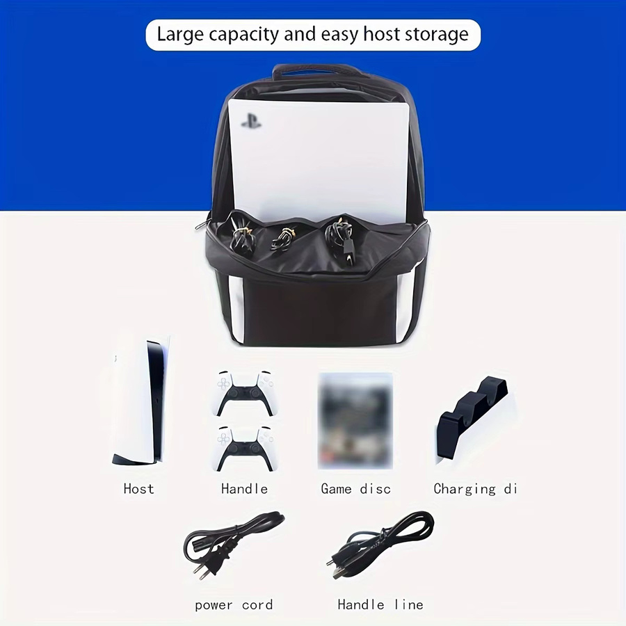 Sony PS5 Reiserucksack in Schwarz für Konsole und Zubehör als schützende Tragetasche - Bild 3