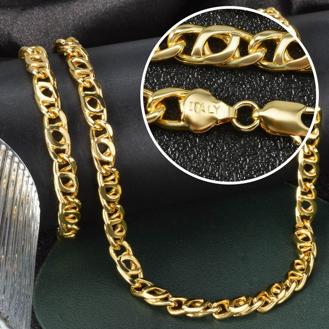 sny Schmuck-Set, Halskette, Armband, Gold, Unisex - Bild 1