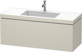 Duravit L-Cube Waschtischunterschrank c-bonded, wandhängend, Tau Matt Beige, B/T/H: 120 x 48 x 50 cm - Bild 1