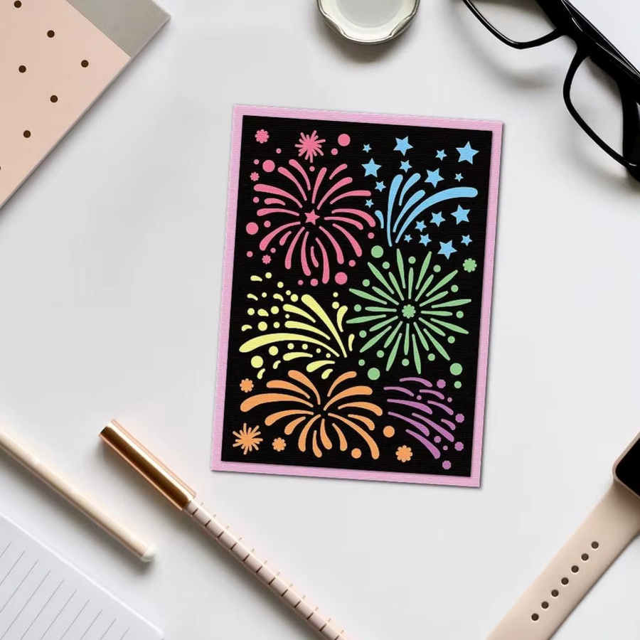 Feuerwerk Stanzformen aus Kohlenstoffstahl für Scrapbooking und Kartenherstellung, Multicolour - Bild 3