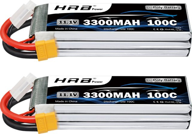 HRB 3S Lip Batterie, 11,1 v 3300mah RC Lipo Batterie, 100C, mit XT60 Stecker - Bild 1