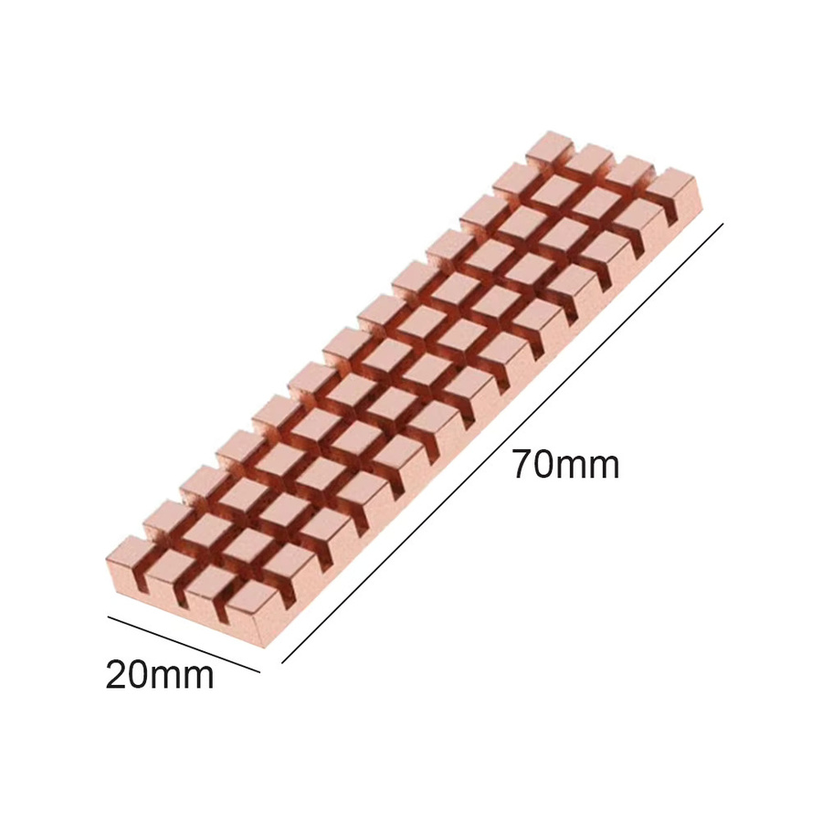 APWIKOGER Kupfer SSD M.2 Kühler für NVMe und NGFF Festplatten, Farbe: Gold - Bild 5