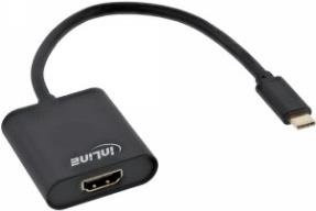 InLine Externer Videoadapter USB-C auf HDMI in Schwarz (64101B) - Bild 1