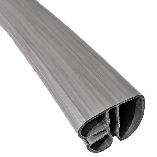 Fresh-Pool Profi Kombi Handlauf Q6 für Rundbecken 420 cm in Silber aus Kunststoff mit Keilbiese und Einhängebiese - Bild 1