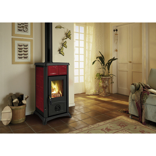 Firefix Kaminofen Gemma in Bordeauxrot mit 6 kW Leistung und Energieeffizienzklasse A+ - Bild 4