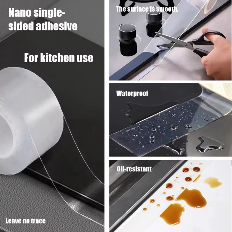 SCESSPACK Selbstklebendes Nano-Isolierband als wasserdichtes Dichtungsband zur Abdichtung von Fenstern, Küchenarbeitsplatten, Badezimmer und Toilette - Bild 4