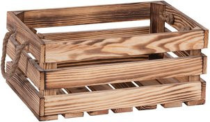 iWerk Holzkiste braun-geflammt B/H/L: 27 x 18 x 40 cm - Bild 1