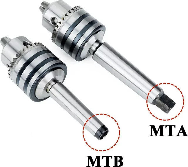 Morse Tapper Schaft Bohrfutter für MTA MTB MT1 MT2 MT3 MT4 B10 B12 in Silber für Drehmaschine und CNC Bohrmaschinen - Bild 1