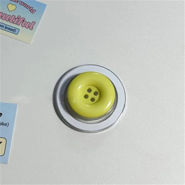 Magnetischer MagSafe Griptok Telefonständer im koreanischen 3D-Design für iPhone, Gelb - Bild 1
