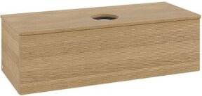 V&B Waschtischunterschrank Antao mit Frontstruktur in Honig Eiche, B/T/H: 120 x 50 x 36 cm - Bild 1