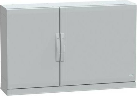 Schneider Electric Polyestergehäuse PLAZ mit Sockelrahmen und offenem Boden in Grau, H x B x T: 125 x 75 x 32 cm, IP54 - Bild 1