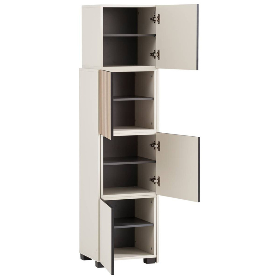 Regal Alexa von Möbelpartner in Creme Beige, B/H/T: 76 x 165,1 x 33,1 cm - Bild 2