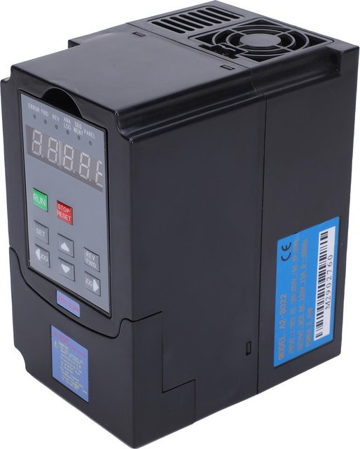 Koogeelife Wechselrichter 2,2 kW mit Drehzahlregelung A28022, 1-Phasen-Eingang AC180-250 V, 3-Phasen-Ausgang AC220 V, Schwarz - Bild 1