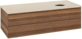 V&B Waschtischunterschrank Antao ohne Frontstruktur in Walnut, B/T/H: 120 x 36 x 50 cm - Bild 1