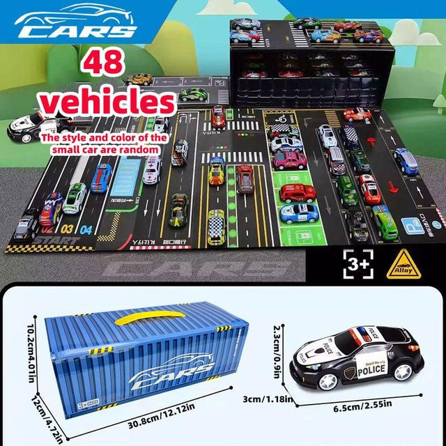 Linyi toy car, Legierungs-Autosets, Metall, 48-teiliges Set, ab 4 Jahren - Bild 1