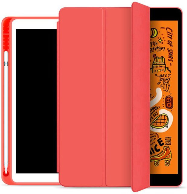 Silikon Tablet-Hülle für Apple iPad Pro 11 und iPad Air 3 10.5 mit Stifthalter in Rot - Bild 1