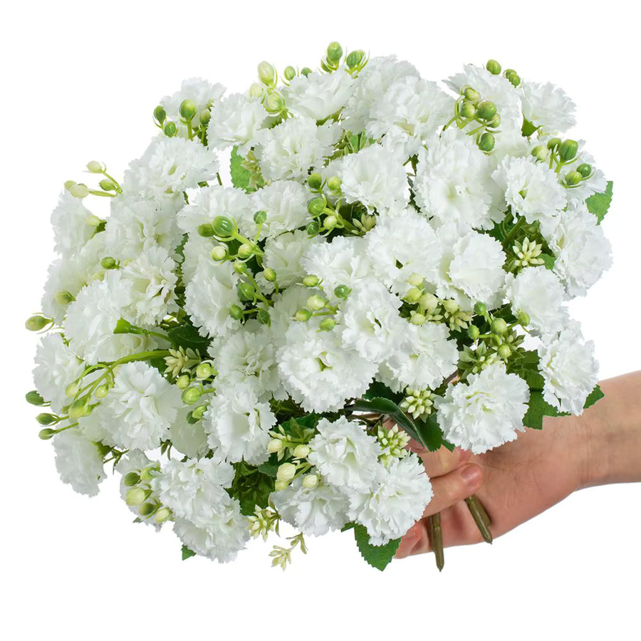 Künstliche Nelken aus Seide von TTCY in Rot und Weiß für Hochzeiten, Garten und Tischdekoration - Bild 2