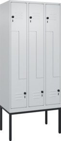 C+P Z-Spind Classic PLUS Garderobenschrank aus Stahl in Grau mit 6 Fächern, B/T/H: 90 x 50 x 212 cm - Bild 1