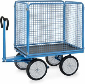 Fetra Handpritschenwagen 6444V in Blau mit Vollgummi-Reifen und 1000 kg Tragkraft - Bild 1