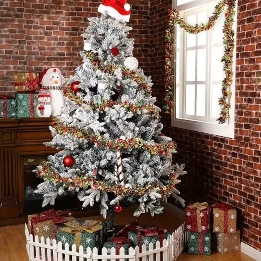 Peach Forest Weihnachtsgirlande mit LED-Leuchten in Multicolour, glänzendes Metallic-Lametta für deinen Weihnachtsbaum - Bild 5