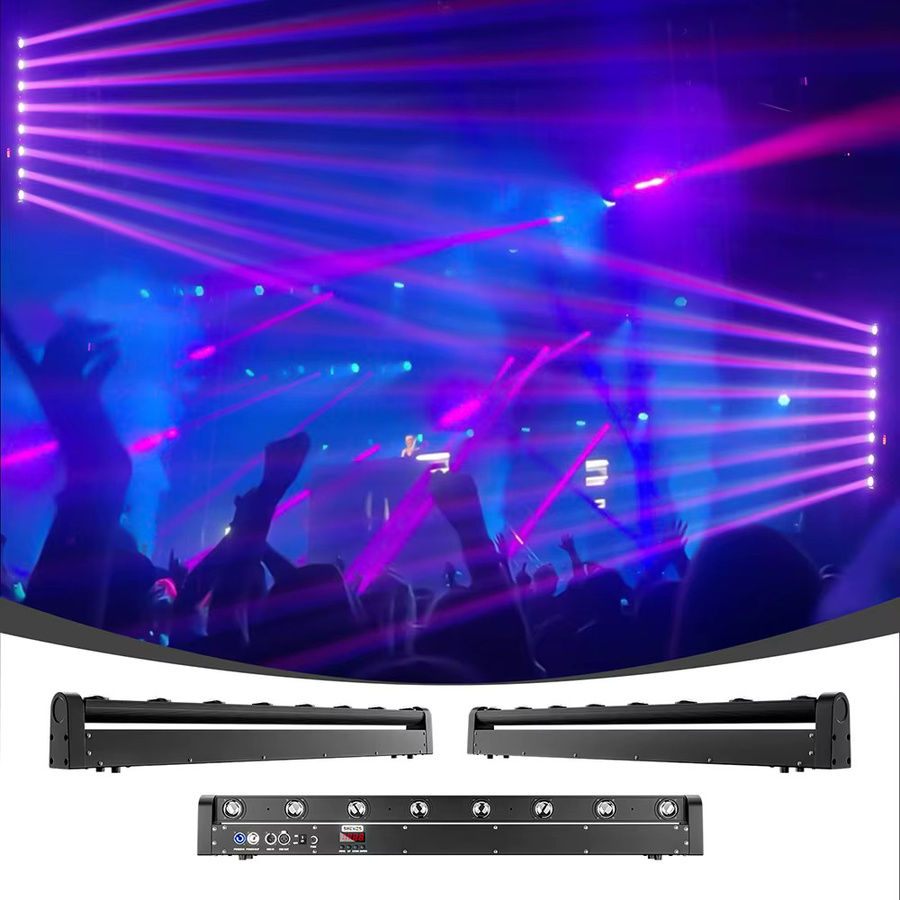 SHEHDS LED Bar Beam Moving Head Light RGBW, 8x12W, Schwarz - Bild 3