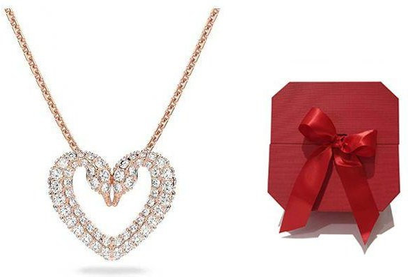 Swarovski Halskette Schwan Herz, Roségold, Kristall, Damen - Bild 1