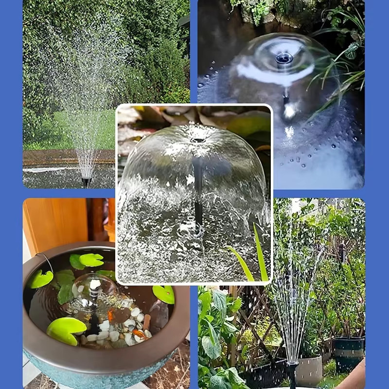 Dreamburgh Pilz-Brunnenpumpe für Fischteiche und Gartenlandschaften in Weiß - Bild 6