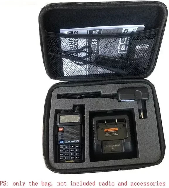 Baofeng UV-5R Serie Aufbewahrungstasche für Walkie Talkies in Schwarz - Bild 1