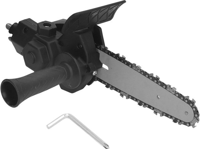 TOMTOP JMS Sägeumrüstkopf-Adapter aus Edelstahl mit Kunststoffgriff in Schwarz zur Montage an 6in Elektrobohrern - Bild 1