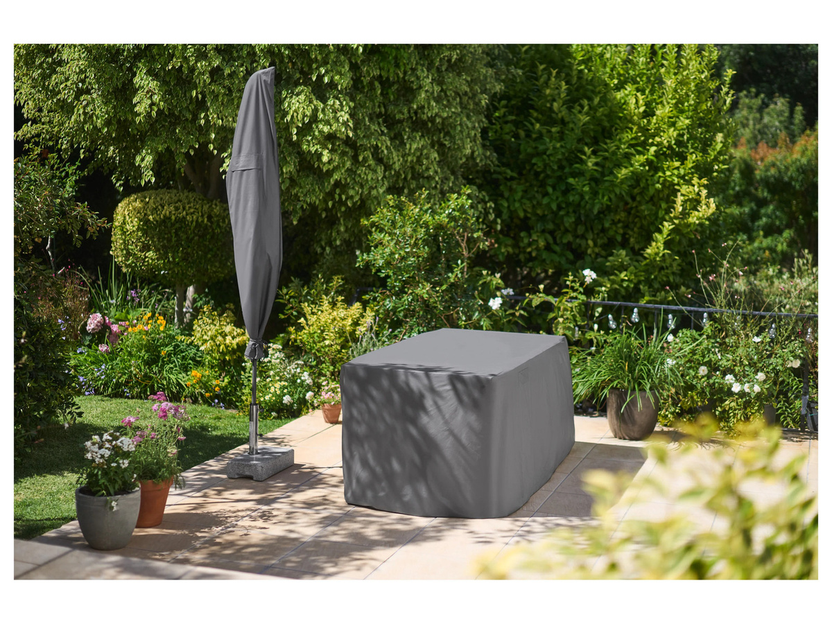 LIVARNO Gartenmöbel-Schutzhülle aus wasserabweisendem Polyestergewebe mit PVC-Beschichtung und elastischem Band - Bild 2