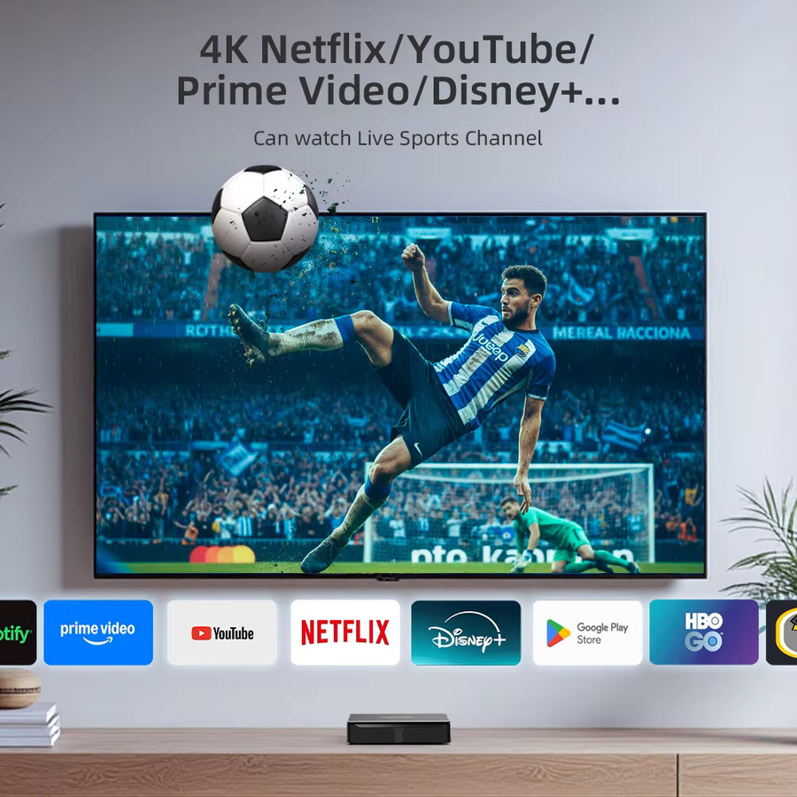 MECOOL Android TV Box MEon1 4K UHD mit 32GB, Netflix und Dolby Vision, Farbe: Schwarz - Bild 3