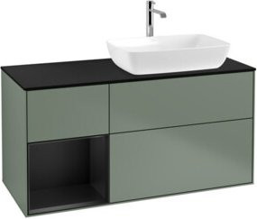 V&B Waschtischunterschrank Finion in Blau lackiert, Breite: 120 cm, Tiefe: 50,1 cm, Höhe: 50,1 cm - Bild 1