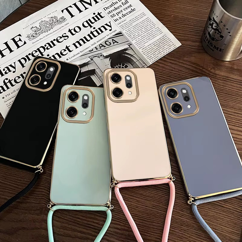 Schutzhülle mit Lanyard für OPPO Reno 14 Pro, 13F, 12F, 10Pro, 11F, 12Pro, 11, 10, 5Lite, F25Pro, F19Pro in Pink - Bild 3