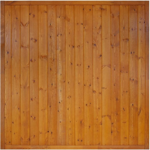 Sichtschutzzaunelement Oxford von Andrewex aus Kiefernholz, braun lackiert, B/H: 180 x 180 cm - Bild 1