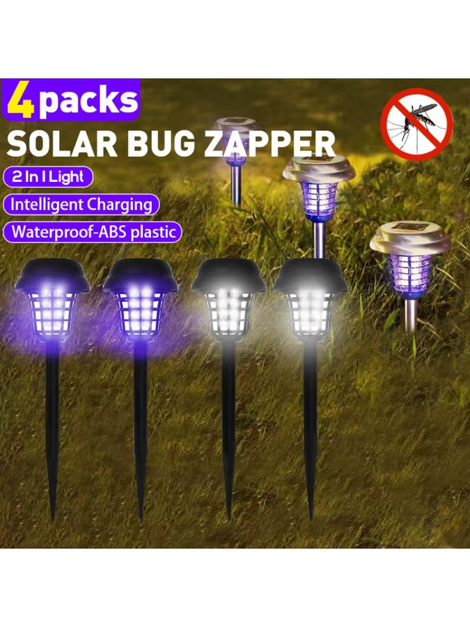 JOYINLED Solar-Insektenvernichter wasserdicht, Mückenabwehrlampe für Garten und Terrasse, Schwarz - Bild 5