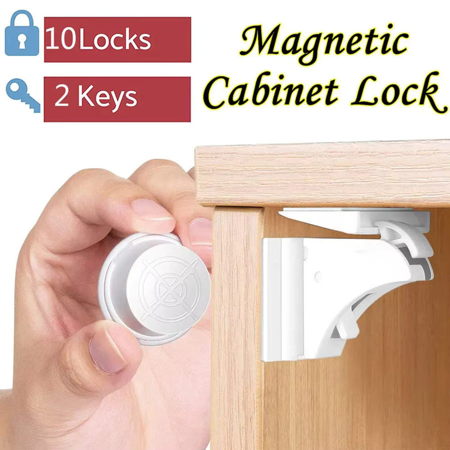 DHDH Magnetische Kindersicherung für Schubladen und Schranktüren in Weiß - Bild 2