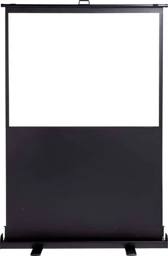 Magnetoplan mobile Pull-Up Bodenleinwand, Bildformat 4:3, 4K HD Bildqualität, höhenverstellbar, schwarz-weiß, B: 180 cm, H: 135 cm - Bild 1