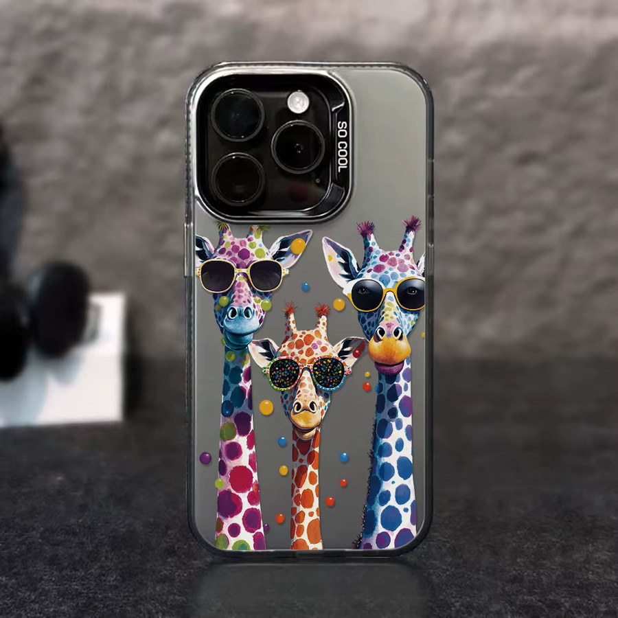 AKABEILA Giraffen-Handyhülle für iPhone 17 Pro Max 16 15 14 13 12 11 Air, matte IMD-Schutzhülle in Multicolour - Bild 2