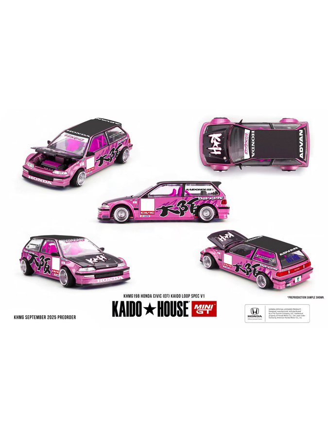 MINIGT Civic (EF) Kaido Loop Spec V1, Druckguss-Modellauto, 1:64 - Bild 2