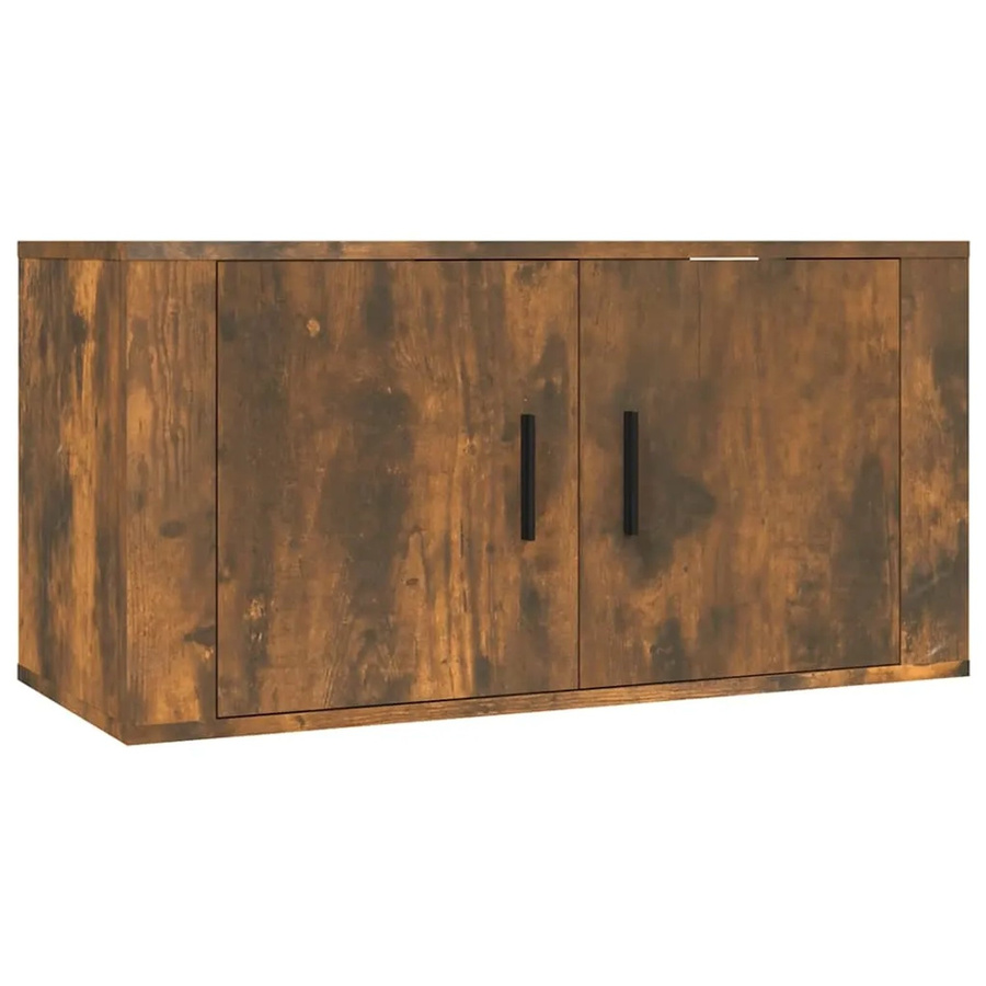 vidaXL TV-Wandschrank in Räuchereiche, Braun, B/T/H: 80 x 34,5 x 40 cm - Bild 2