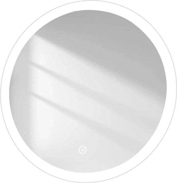 Emke Rund Badezimmerspiegel mit Touch-Schalter und dimmbarer Beleuchtung, Weiß, Durchmesser: 70 cm - Bild 1