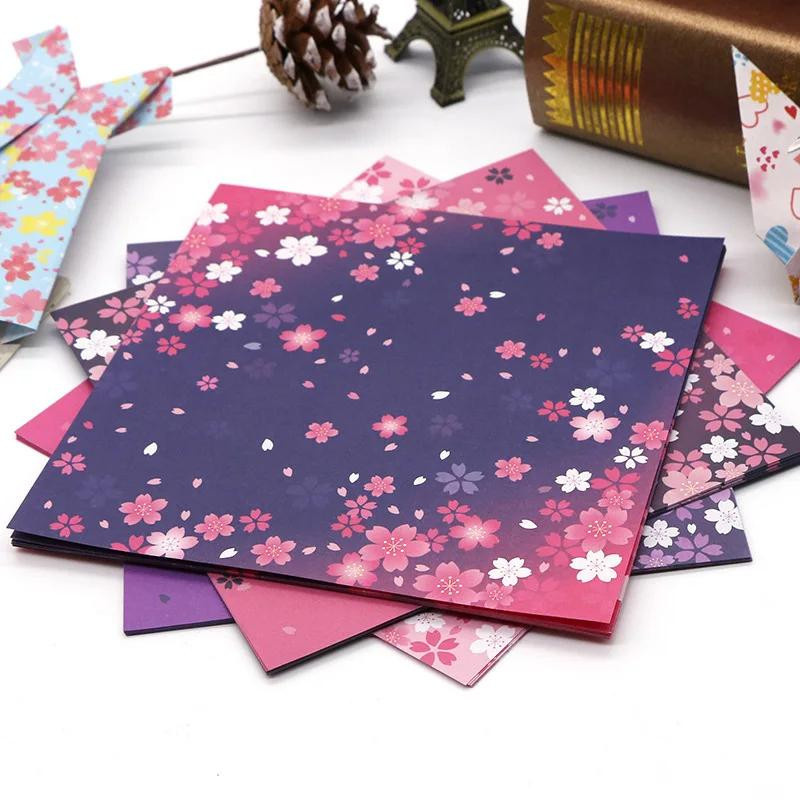 60 Stück Japanisches Origami Bastelpapier mit Blumenmuster in Multicolour für Kinder DIY Scrapbooking und Handarbeit von Yiran Furniture - Bild 2