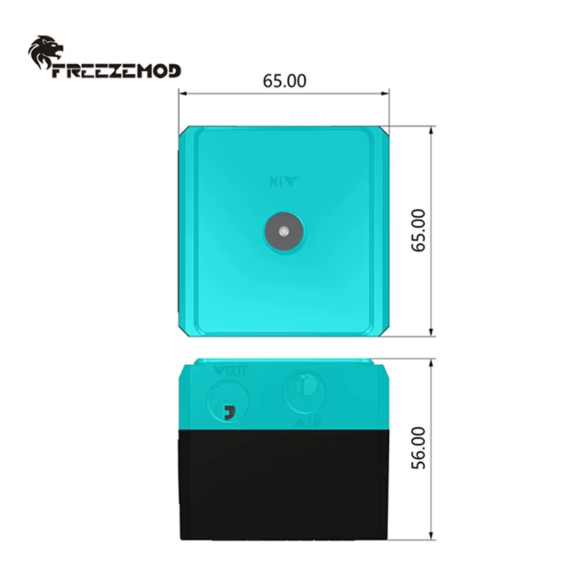 FreezeMod Silent-Wasserpumpe mit 4-Pin-PWM-Signal, 650 l/h Durchfluss und 3,5 m Förderhöhe, optional mit 5V ARGB, PU-FS4M-J - Bild 2