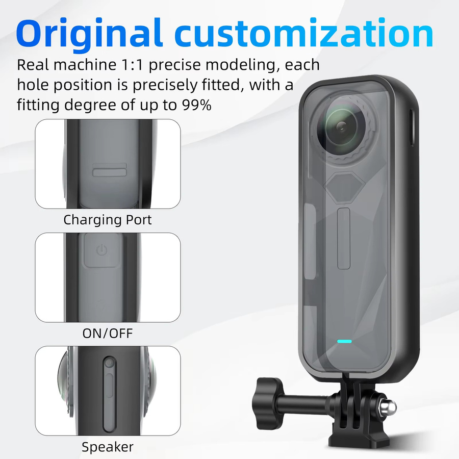 Insta360 Schutzrahmen für Insta360 X5 Aufprallschutz-Gehäuse aus PC-Kunststoff in Schwarz - Bild 2