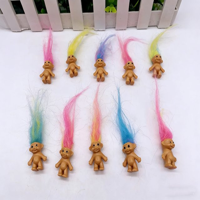 HEROCROSS Troll-Puppen, Vintage-Troll-Glücksfiguren, Bunt / Mehrfarbig, Set / Bundle - Bild 1