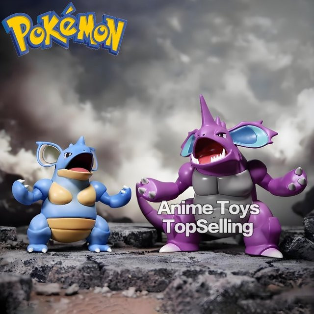 Bandai Pokémon Nidoqueen und Nidoking, Actionfiguren, 2-6 cm, Kunststoff - Bild 1